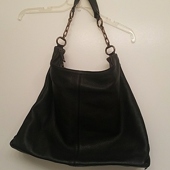 Black leather J.crew hobo style purse - Picture 6 of 8